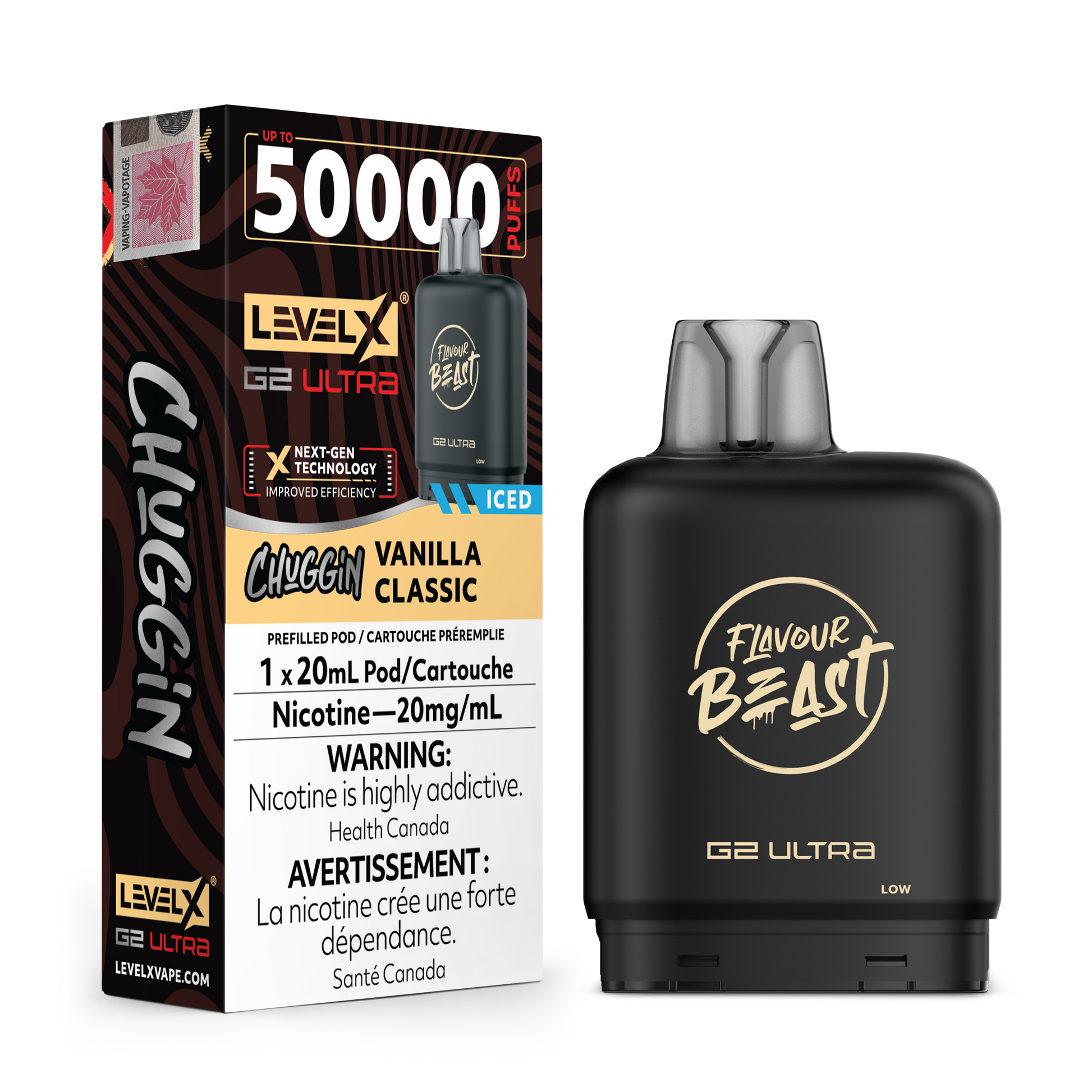 (CHUGGIN') VANILLA CLASSIC (ICED) 20MG Level X Device by Flavour Beast