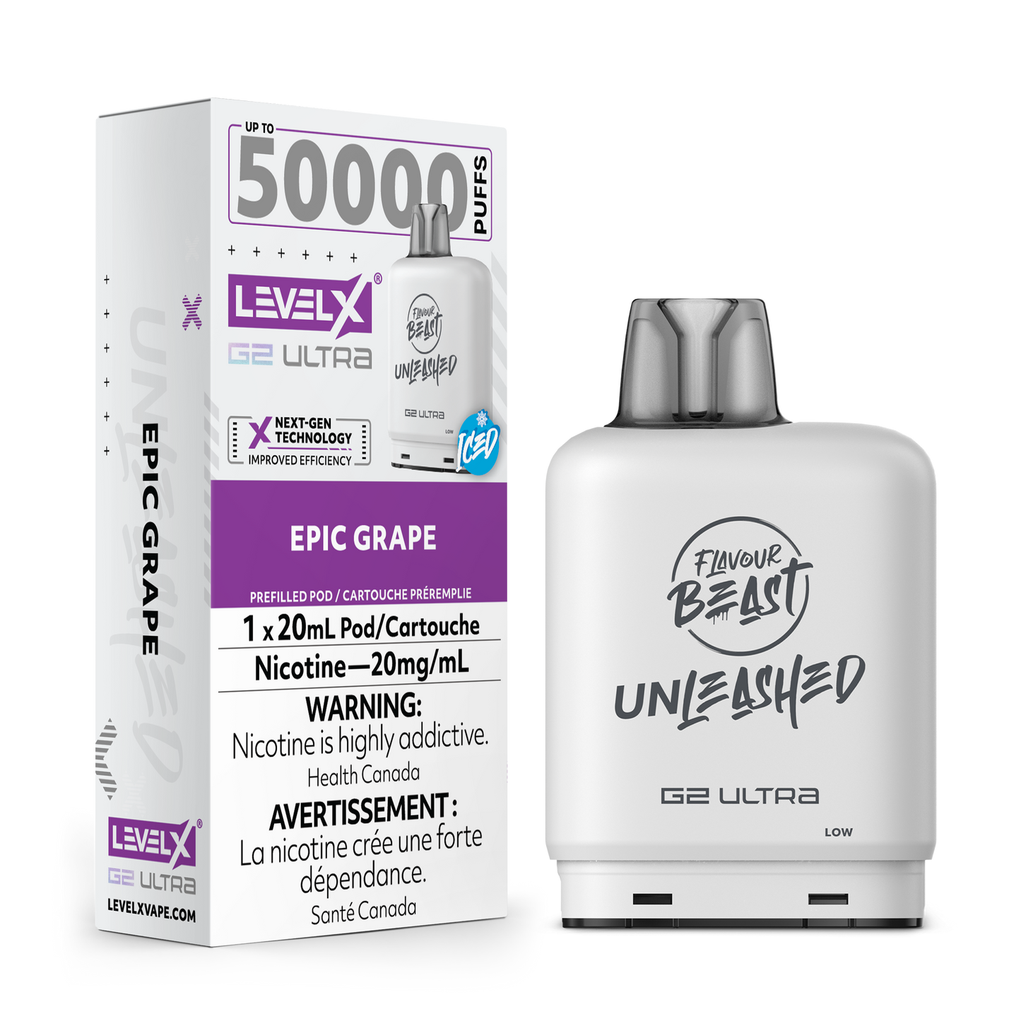 EPIC GRAPE 20MG Level X Device by Flavour Beast