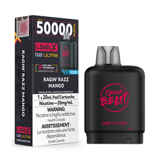RAGIN' RAZZ MANGO 20MG Level X Device by Flavour Beast