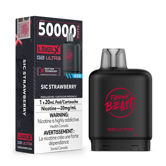 SIC STRAWBERRY 20MG Level X Device by Flavour Beast