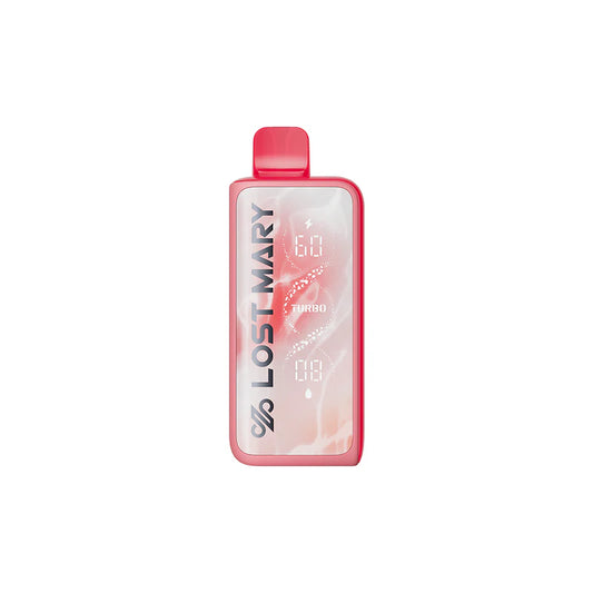 Lost Mary vape device with digital display on a white background