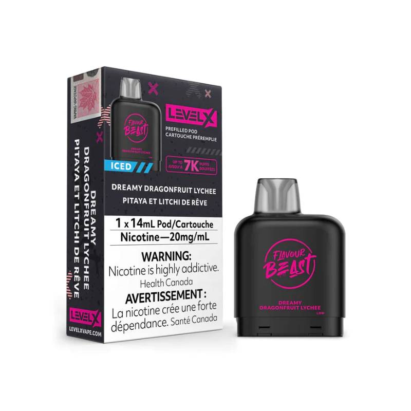 LEVEL X DREAMY DRAGONFRUIT LYCHEE FLAVOUR BEAST PODS | Buy Online | Best Vaping Experience | Long-Lasting Flavor & Performance