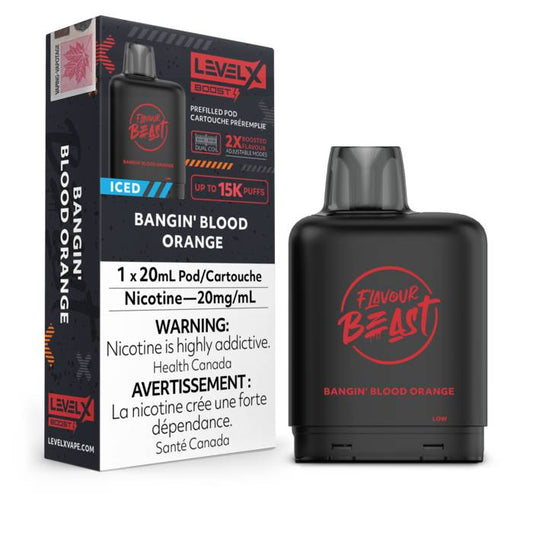 LEVEL X BOOST SERIES POD - BANGIN' BLOOD ORANGE, 15000 PUFFS | Buy Online | Best Vaping Experience | Long-Lasting Flavor & Performance