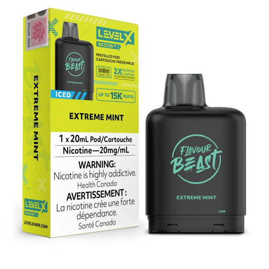 LEVEL X BOOST SERIES POD -  EXTREME MINT, 15000 PUFFS