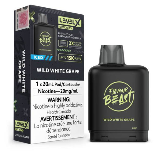 LEVEL X BOOST SERIES POD -  WILD WHITE GRAPE, 15000 PUFFS