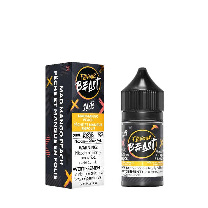 FLAVOUR BEAST MAD MANGO PEACH SALTS E-LIQUID | Buy Online | Best Vaping Experience | Long-Lasting Flavor & Performance