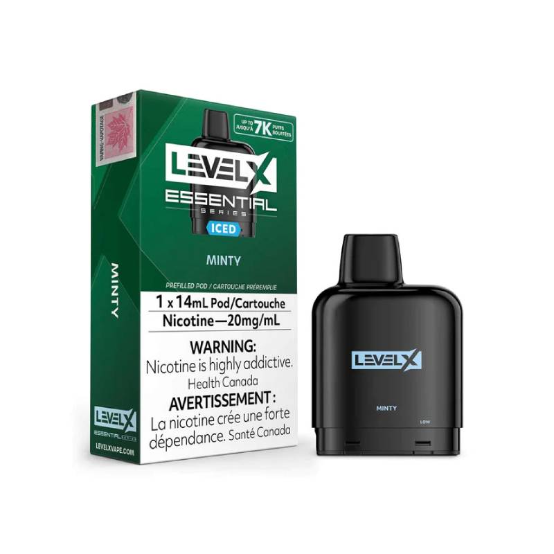 FLAVOUR BEAST LEVEL X ESSENTIAL PODS - MINTY ICE, 14 ML