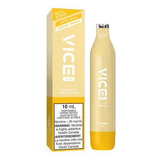 VICE 5500 DISPOSABLE - BANANA ICE | Buy Online | Best Vaping Experience | Long-Lasting Flavor & Performance