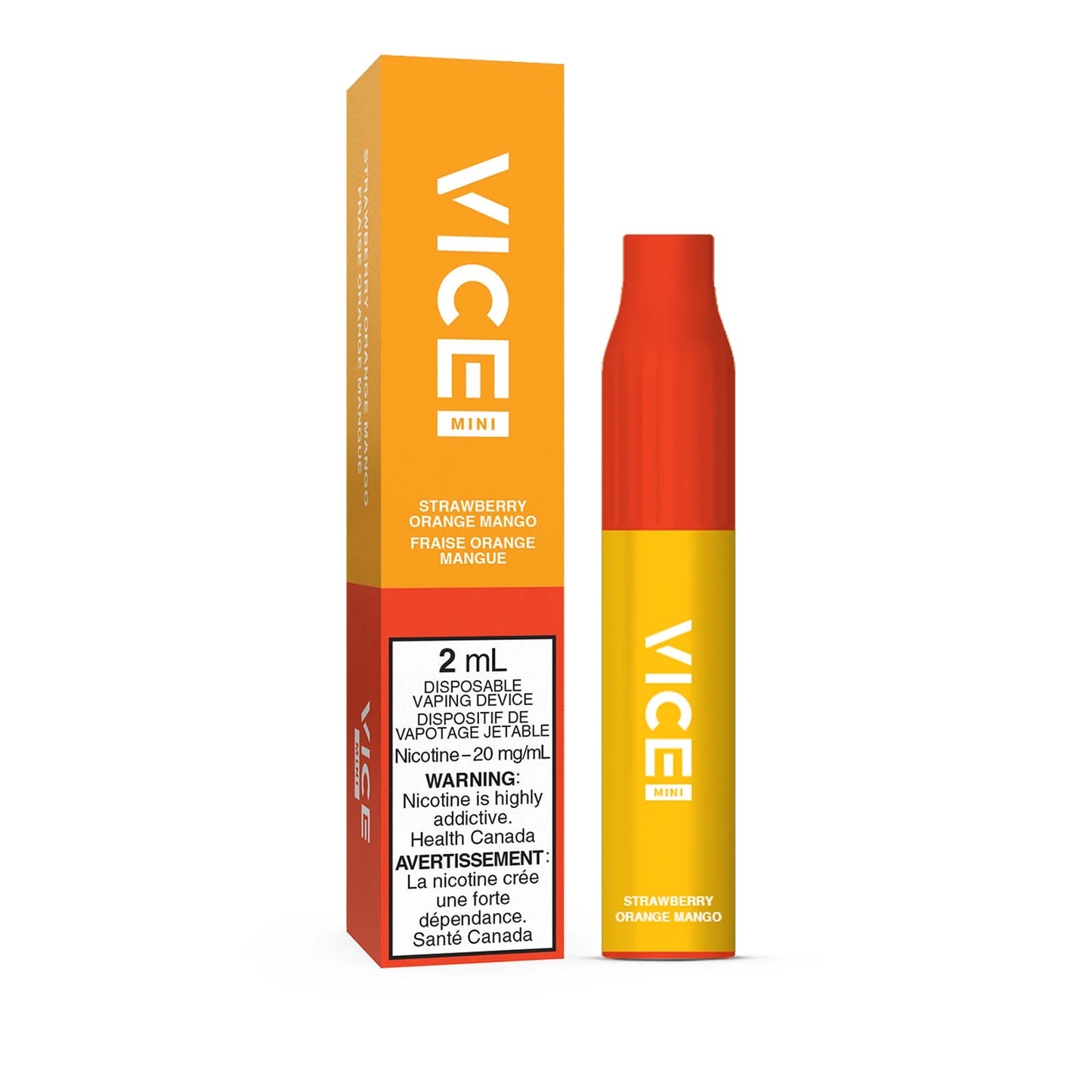 VICE MINI DISPOSABLE - STRAWBERRY ORANGE MANGO | Buy Online | Best Vaping Experience | Long-Lasting Flavor & Performance