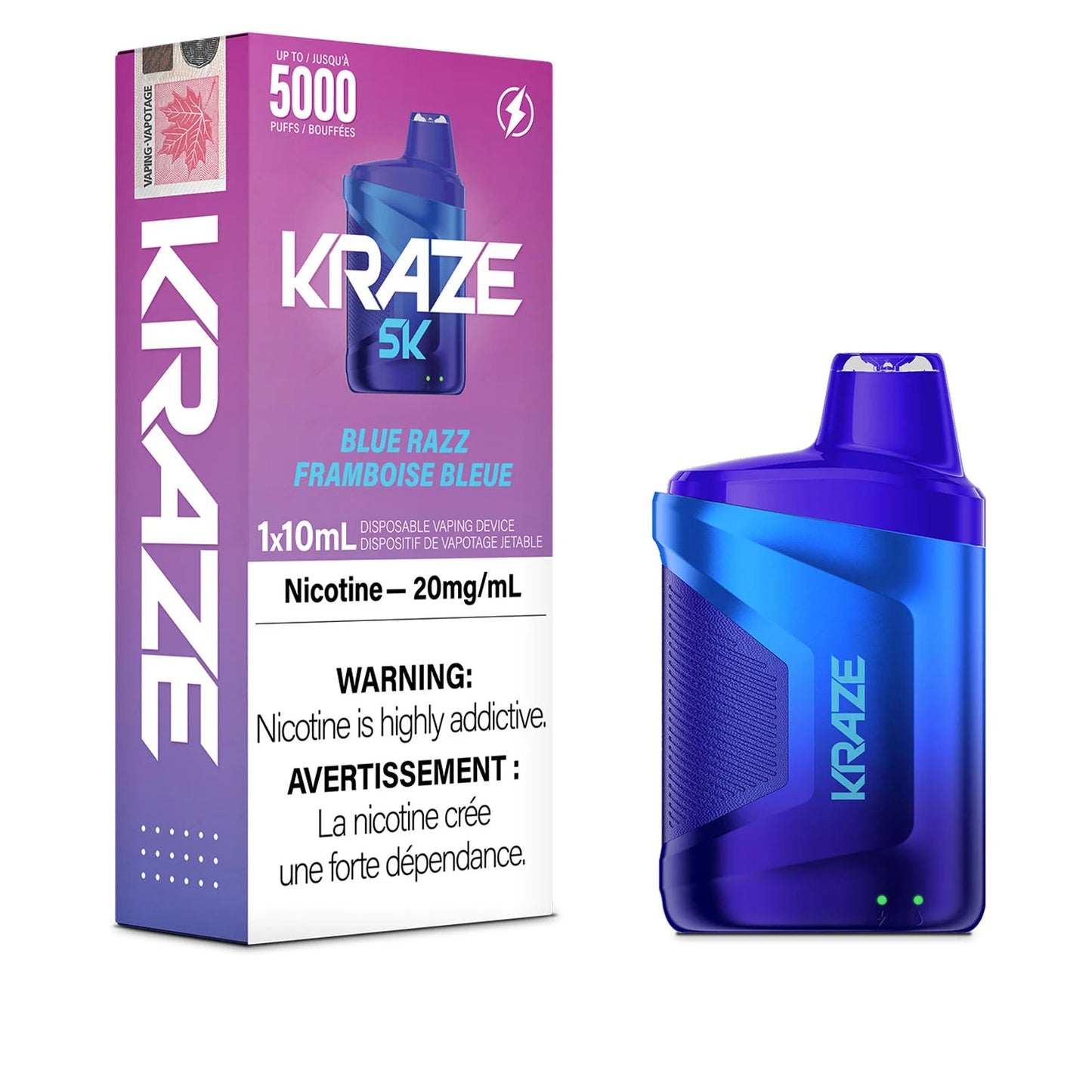 KRAZE 5000 DISPOSABLE - BLUE RAZZ