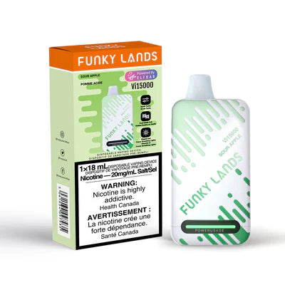 FUNKY LANDS VI15000 DISPOSABLE VAPE - SOUR APPLE, 18ML | Buy Online | Best Vaping Experience | Long-Lasting Flavor & Performance