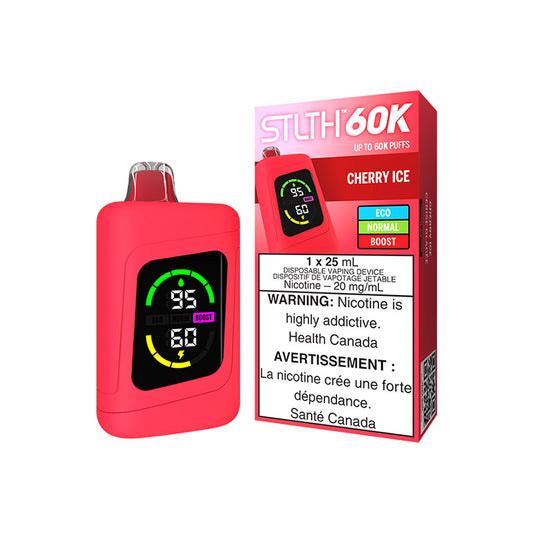 STLTH 60K DISPOSABLE - CHERRY ICE | Buy Online | Best Vaping Experience | Long-Lasting Flavor & Performance