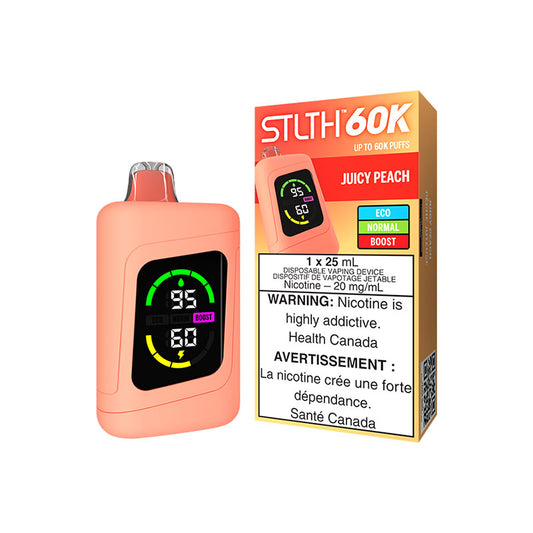 STLTH 60K DISPOSABLE - JUICY PEACH | Buy Online | Best Vaping Experience | Long-Lasting Flavor & Performance