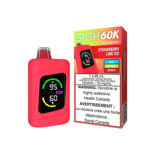 STLTH 60K DISPOSABLE - STRAWBERRY LIME ICE | Buy Online | Best Vaping Experience | Long-Lasting Flavor & Performance