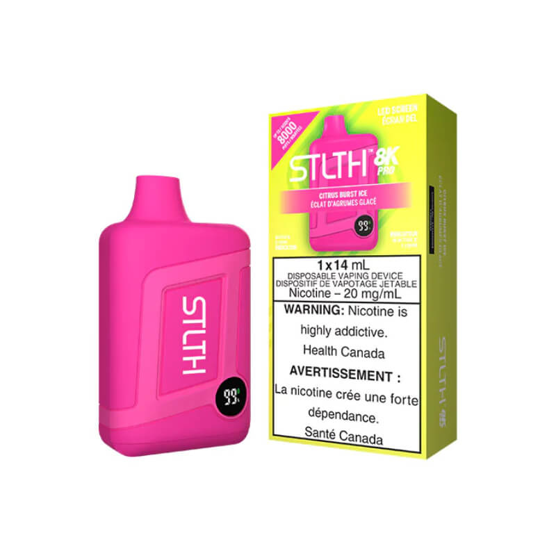 STLTH 8K PRO CITRUS BURST ICE | Buy Online | Best Vaping Experience | Long-Lasting Flavor & Performance