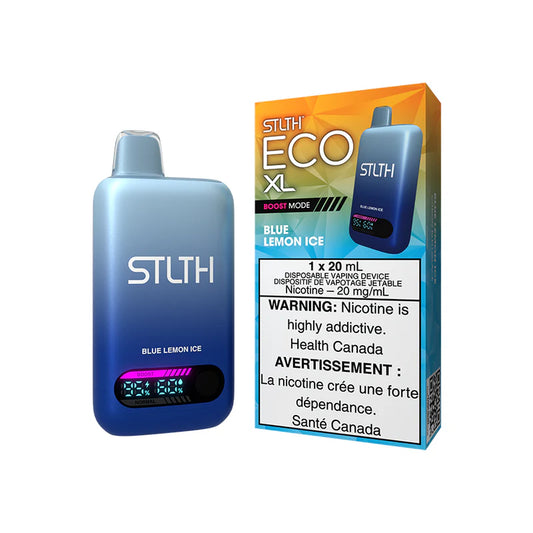 STLTH Eco XL vape device with packaging on a white background