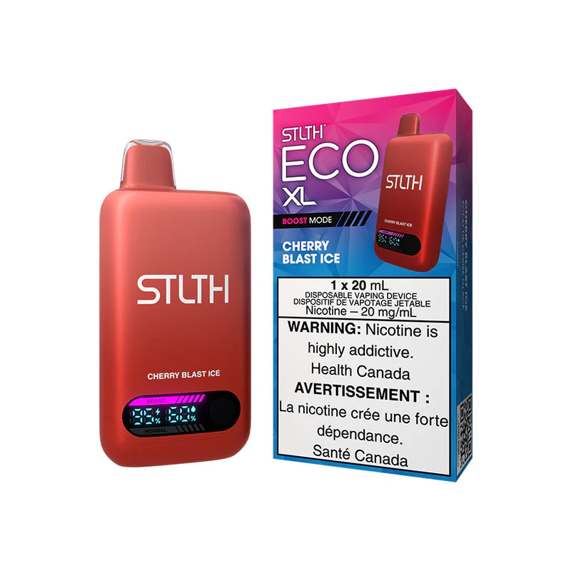 STLTH ECO DISPOSABLE CHERRY RED DISPOSABLE WHITE BACKGROUND