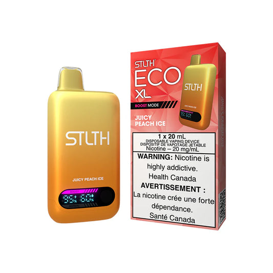 STLTH ECO XL vape device and packaging on a white background
