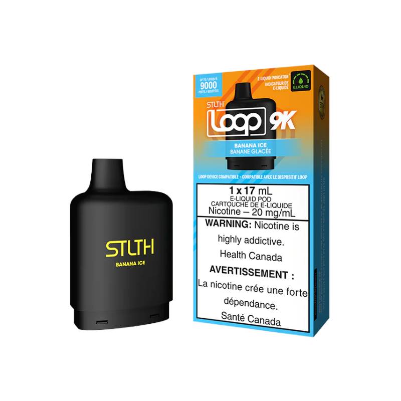 STLTH LOOP 9K PODS - BANANA ICE, 17ML