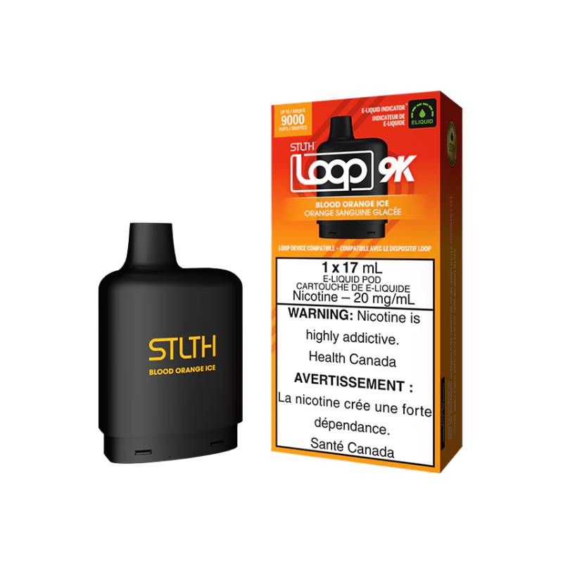 STLTH LOOP 9K PODS - BLOOD ORANGE ICE, 17ML | Buy Online | Best Vaping Experience | Long-Lasting Flavor & Performance