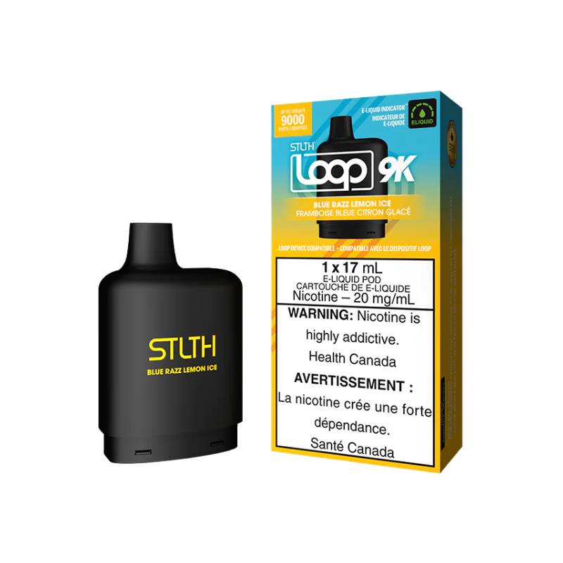 STLTH LOOP 9K PODS - BLUE RAZZ LEMON ICE, 17ML