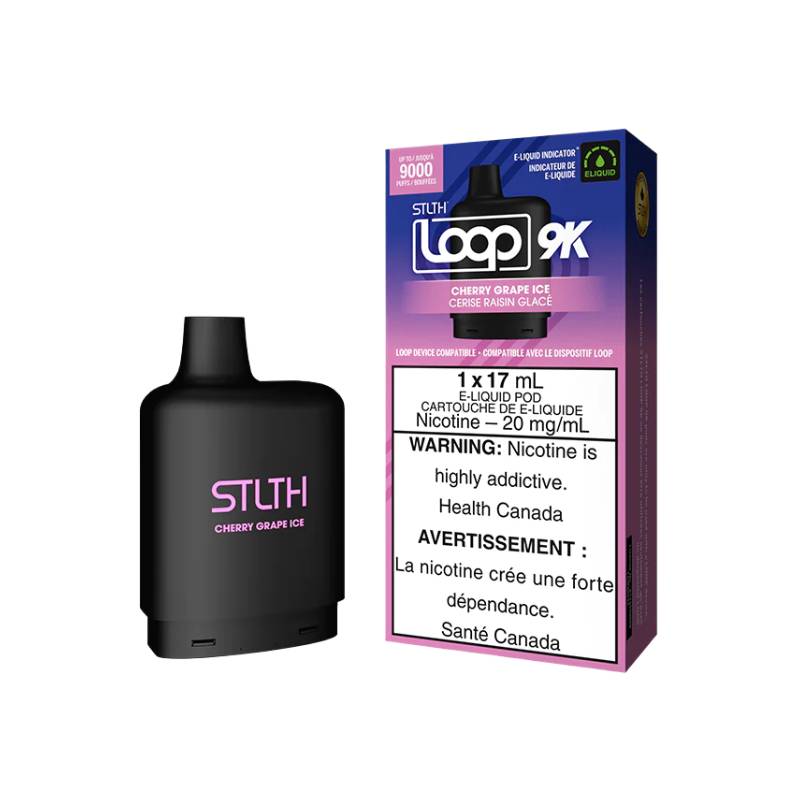 STLTH LOOP 9K PODS - CHERRY GRAPE ICE, 17ML