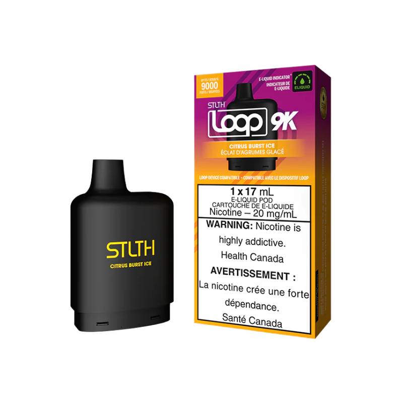 STLTH LOOP 9K PODS - CITRUS BURST ICE, 17ML