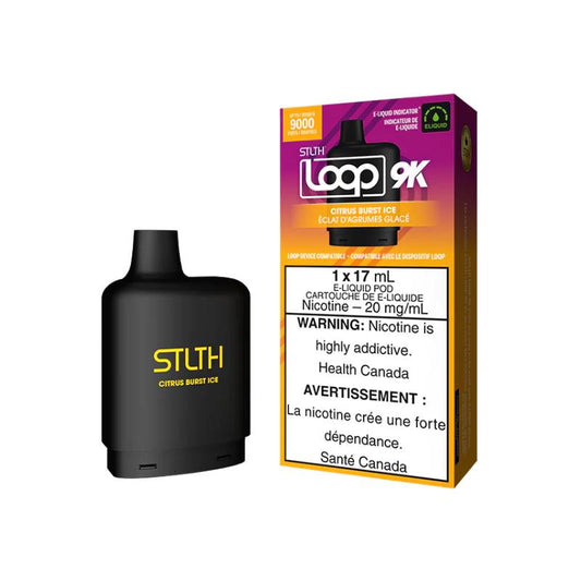 STLTH LOOP 9K PODS - CITRUS BURST ICE, 17ML | Buy Online | Best Vaping Experience | Long-Lasting Flavor & Performance