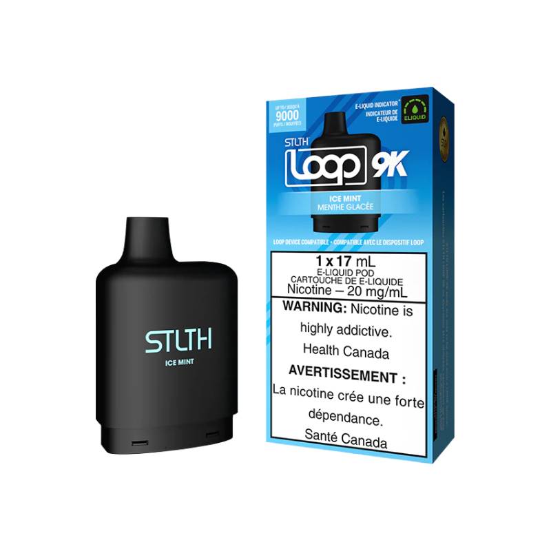 STLTH LOOP 9K PODS - ICE MINT, 17ML | Buy Online | Best Vaping Experience | Long-Lasting Flavor & Performance