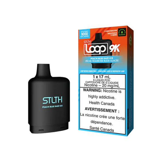 STLTH LOOP 9K PODS - PEACH BLUE RAZZ, 17ML