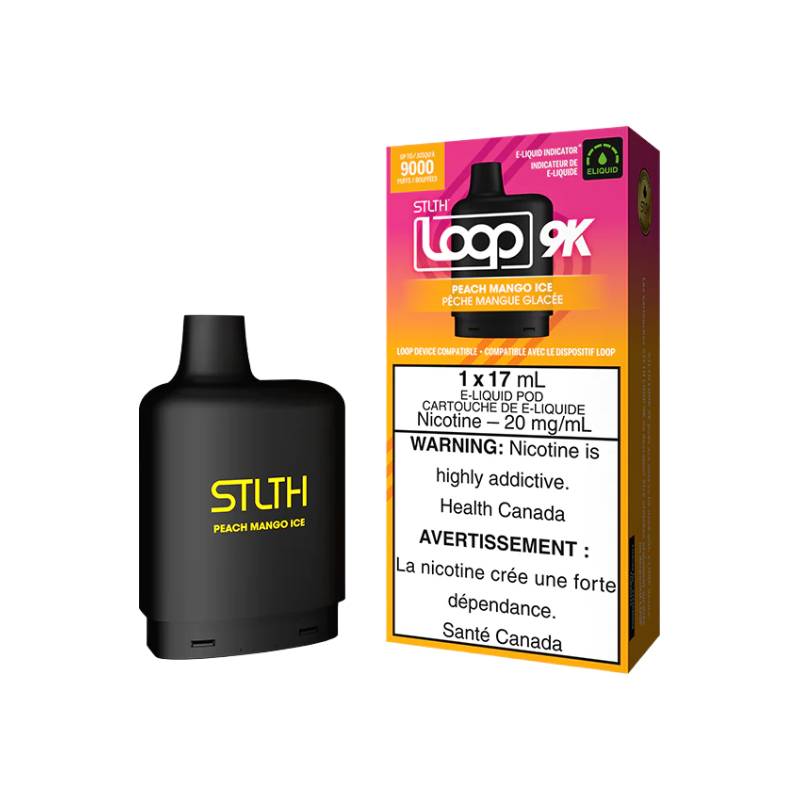 STLTH LOOP 9K PODS - PEACH MANGO ICE, 17ML | Buy Online | Best Vaping Experience | Long-Lasting Flavor & Performance