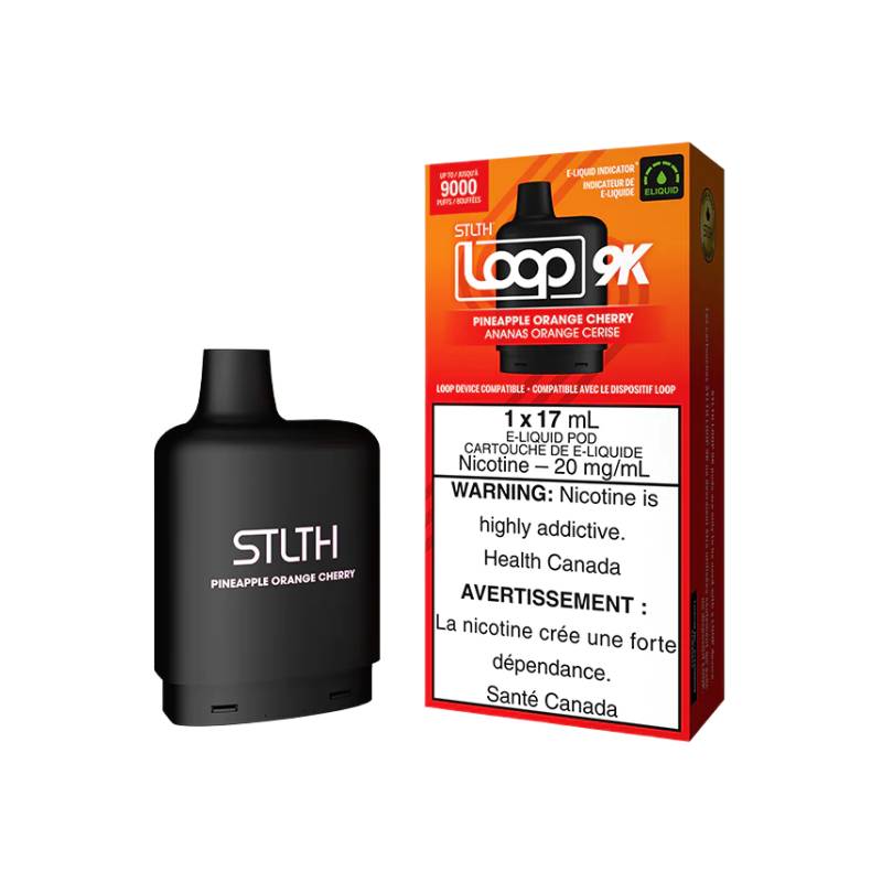 STLTH LOOP 9K PODS - PINEAPPLE ORANGE CHERRY, 17ML | Buy Online | Best Vaping Experience | Long-Lasting Flavor & Performance