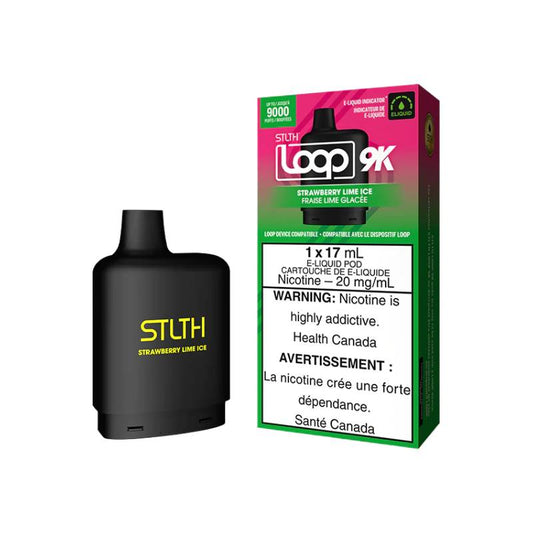 STLTH LOOP 9K PODS - STRAWBERRY LIME ICE, 17ML