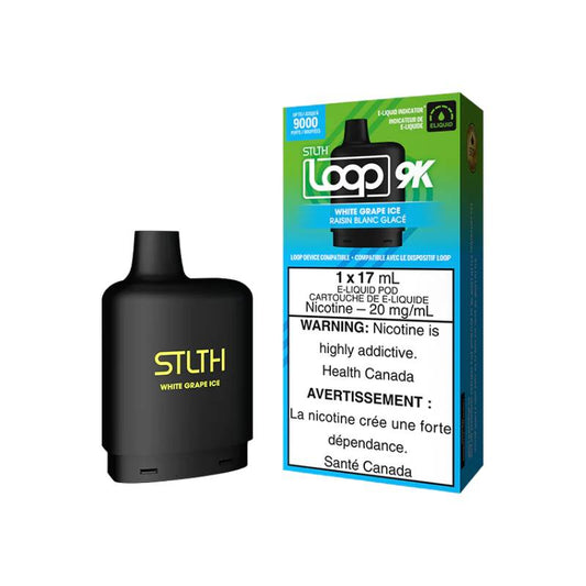 STLTH LOOP 9K PODS - WHITE GRAPE ICE, 17ML