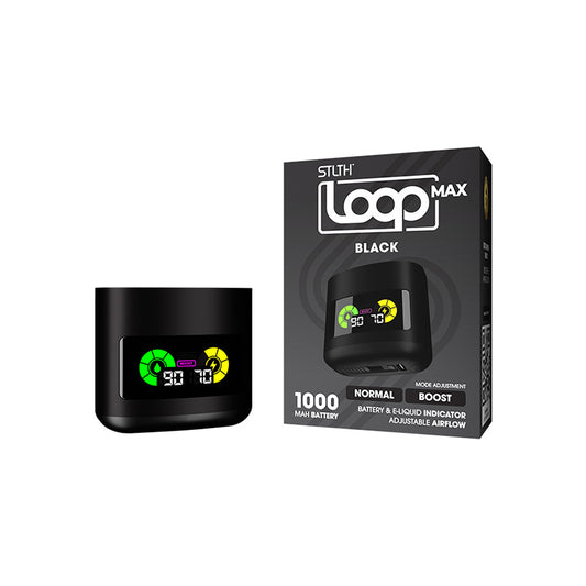 STLTH LOOP MAX POD DEVICE - BLACK | Buy Online | Best Vaping Experience | Long-Lasting Flavor & Performance