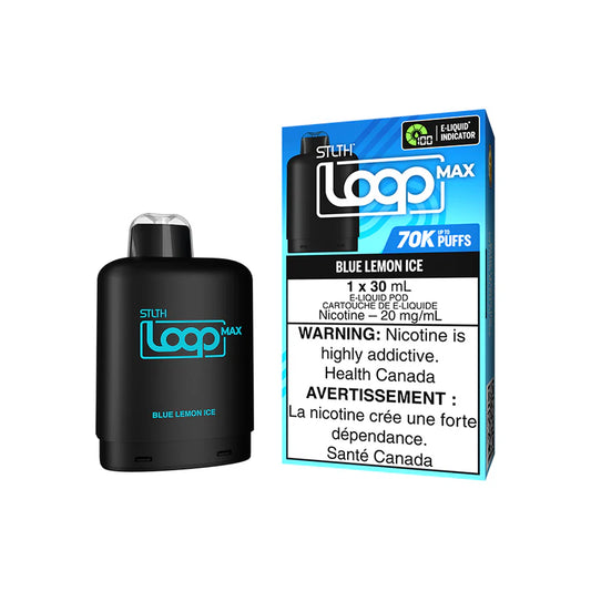 STLTH LOOP MAX Blue Lemon ice Pod and Packaging