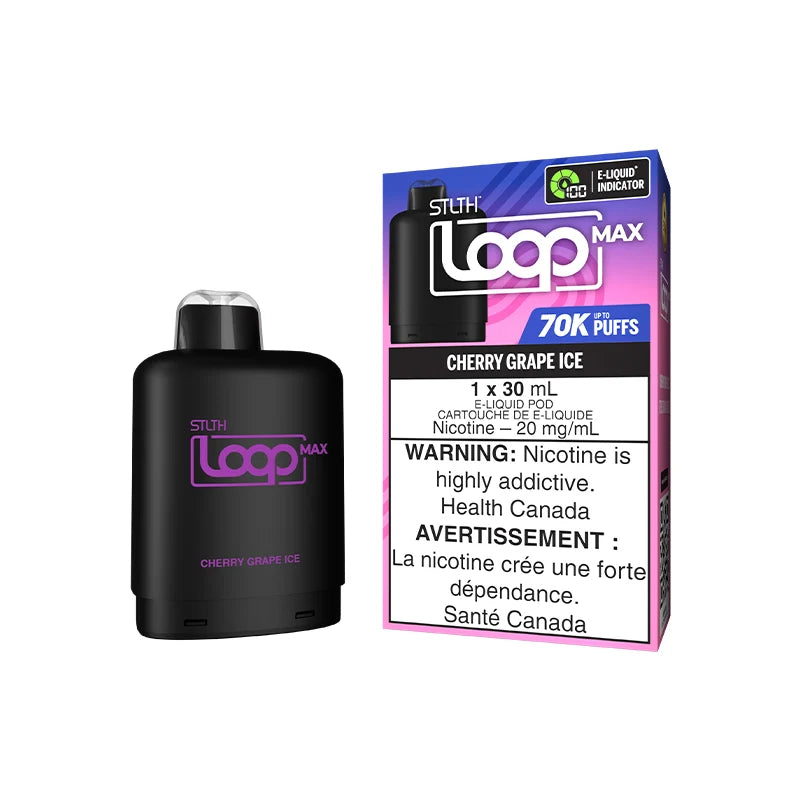 STLTH LOOP MAX POD - CHERRY GRAPE ICE PACKAGING