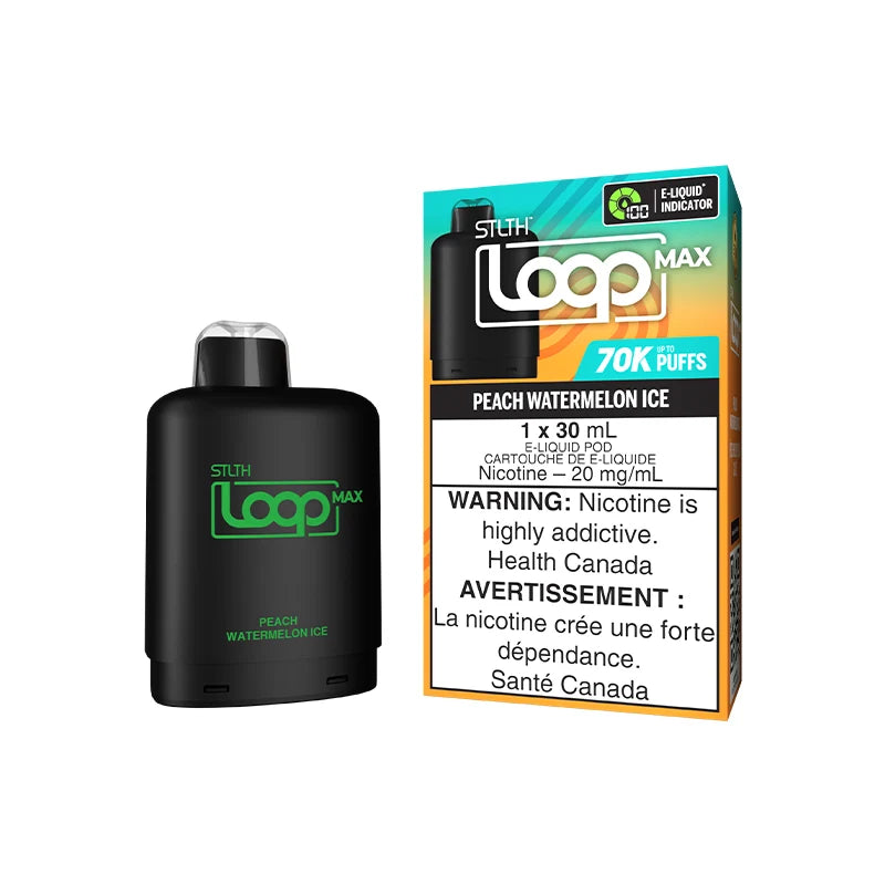 STLTH LOOP MAX POD - PEACH WATERMELON ICE PACKAGING
