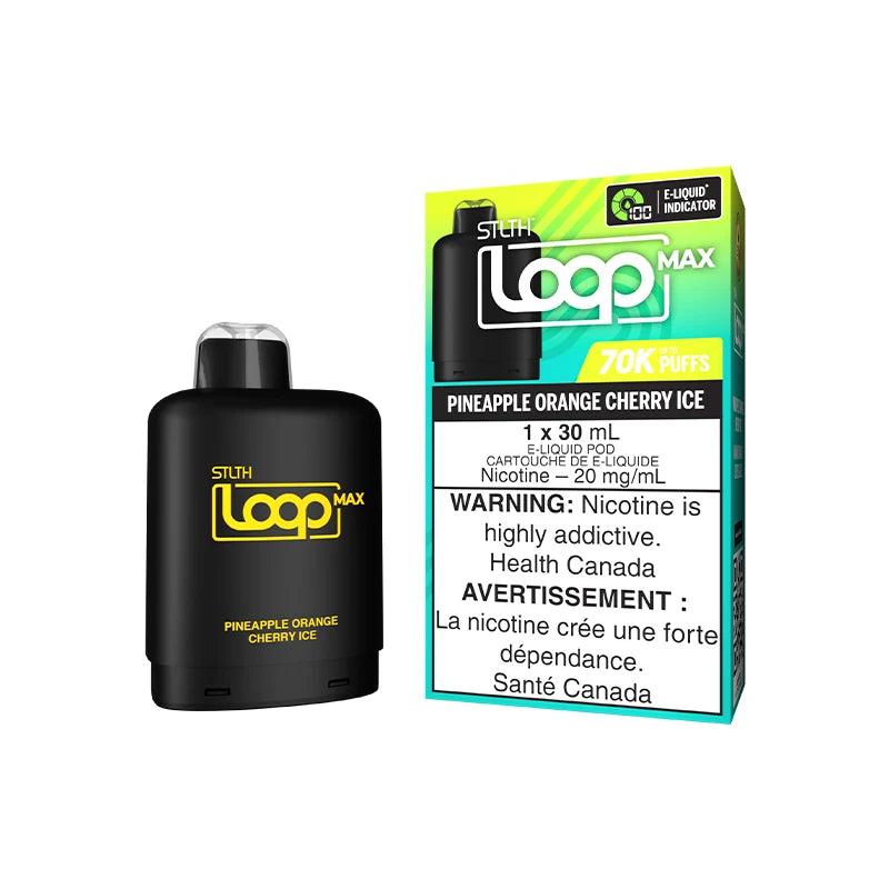 STLTH LOOP MAX PINEAPPLE ORANGE CHERRY PACKAGING