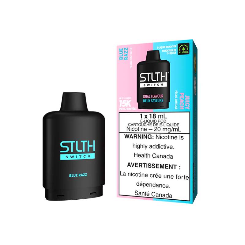 STLTH SWITCH POD - BLUE RAZZ & JUICY PEACH, 18ML