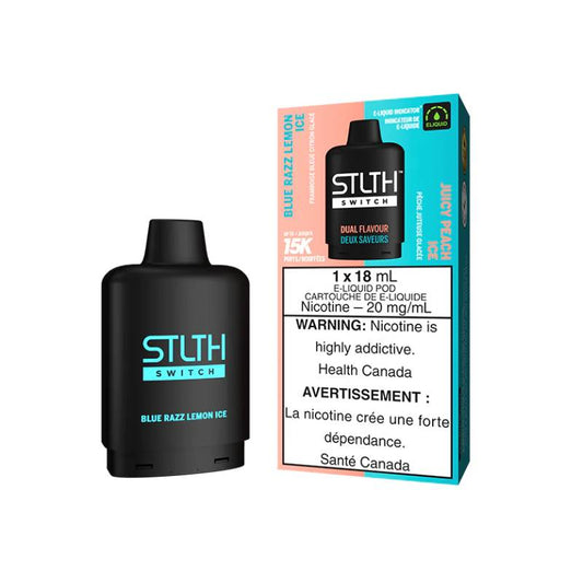 STLTH SWITCH POD - BLUE RAZZ LEMON ICE & JUICY PEACH ICE, 18ML | Buy Online | Best Vaping Experience | Long-Lasting Flavor & Performance