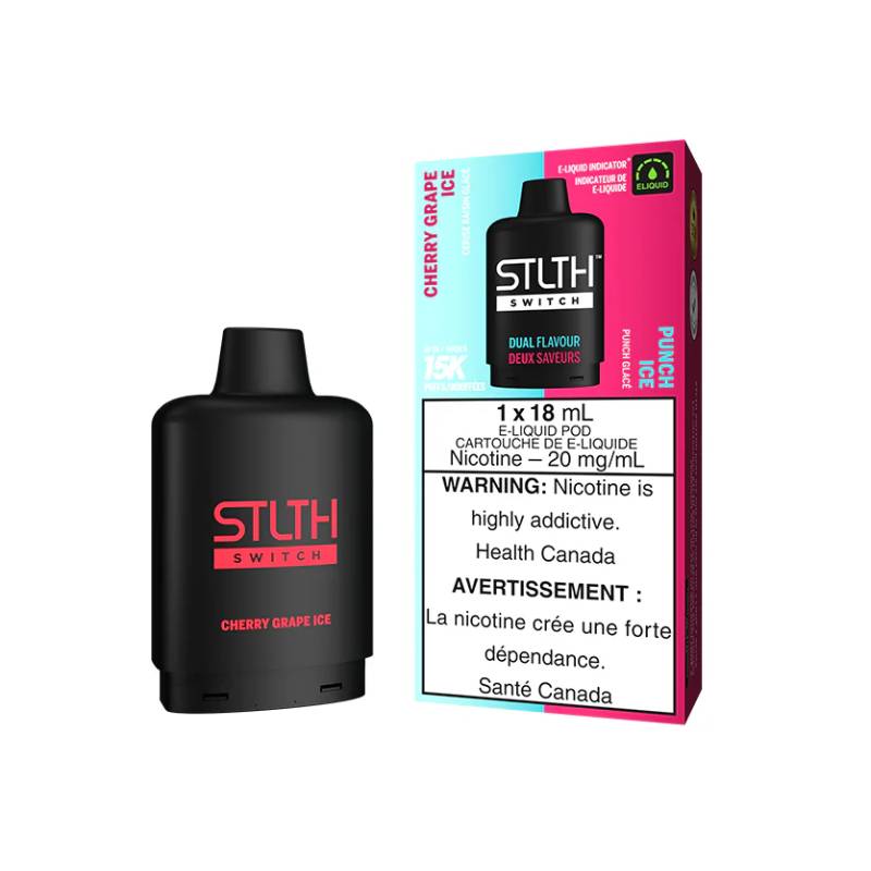 STLTH SWITCH POD - CHERRY GRAPE ICE & PUNCH ICE, 18ML | Buy Online | Best Vaping Experience | Long-Lasting Flavor & Performance