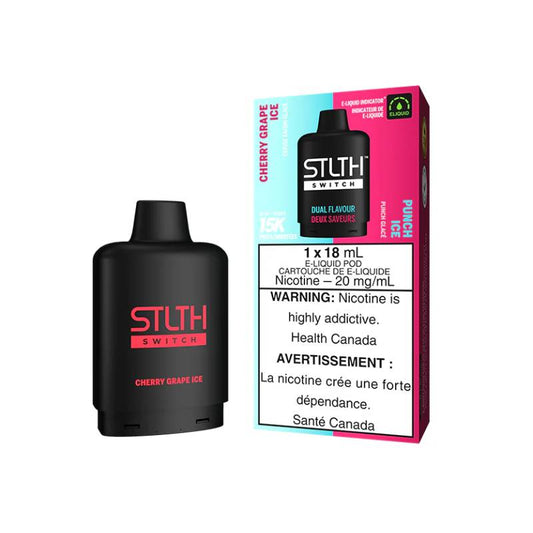 STLTH SWITCH POD - CHERRY GRAPE ICE & PUNCH ICE, 18ML | Buy Online | Best Vaping Experience | Long-Lasting Flavor & Performance