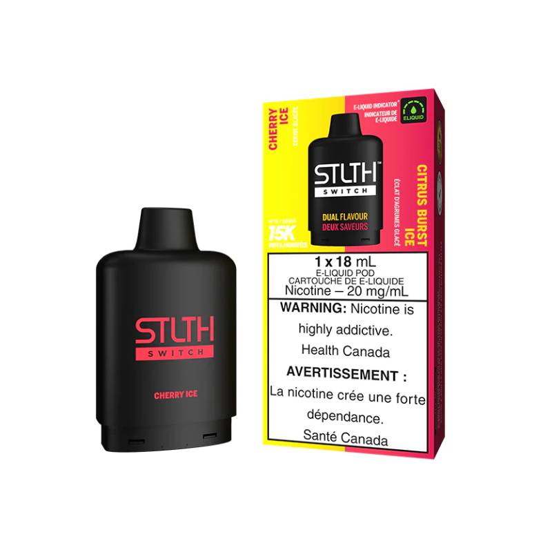 STLTH SWITCH POD - CHERRY ICE & CITRUS BURST ICE, 18ML