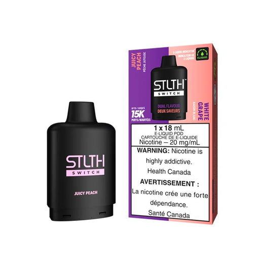 STLTH SWITCH POD - JUICY PEACH & WHITE GRAPE, 18ML