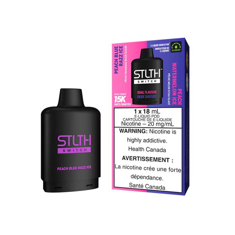 STLTH SWITCH POD - PEACH BLUE RAZZ ICE & PEACH WATERMELON ICE, 18ML