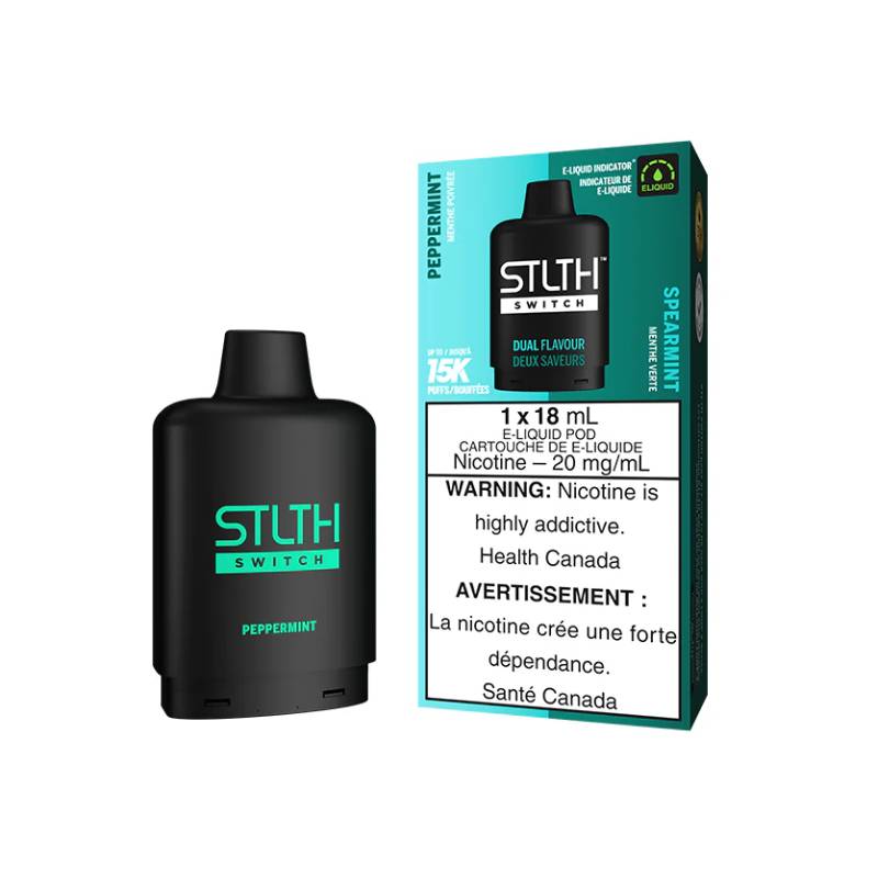 STLTH SWITCH POD - PEPPERMINT & SPEARMINT, 18ML | Buy Online | Best Vaping Experience | Long-Lasting Flavor & Performance