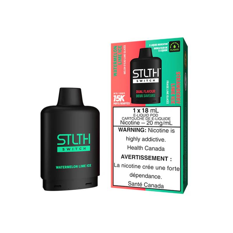 STLTH SWITCH POD - WATERMELON LIME ICE & STRAWBERRY LIME ICE, 18ML