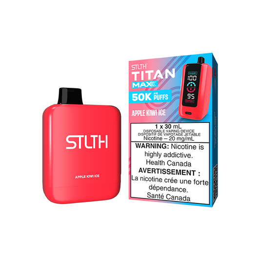 STLTH TITAN MAX DISPOSABLE - APPLE KIWI ICE | Buy Online | Best Vaping Experience | Long-Lasting Flavor & Performance