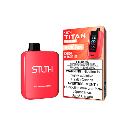 STLTH TITAN MAX DISPOSABLE - CHERRY CLASSIC ICE | Buy Online | Best Vaping Experience | Long-Lasting Flavor & Performance